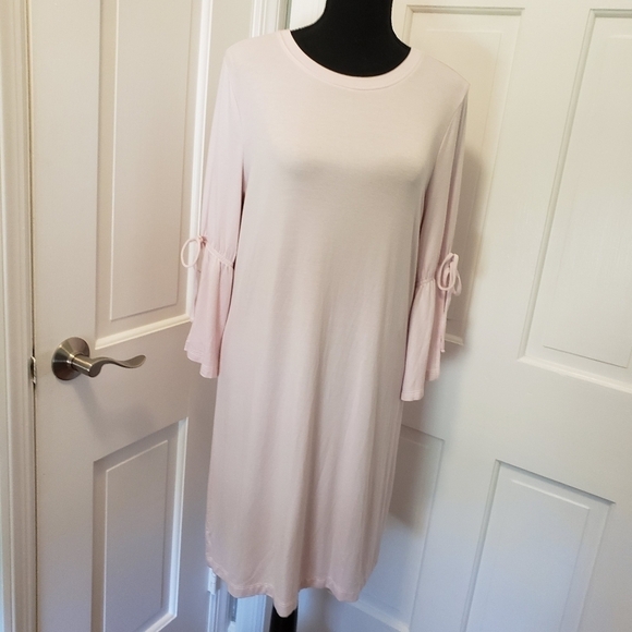 LOFT Outlet Pale Pink Knit Dress Size Medium, Comfy, Casual - Picture 1 of 10